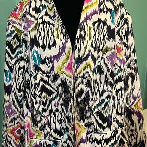 SilkLand Vibrant Abstract Women's Blazer 1X